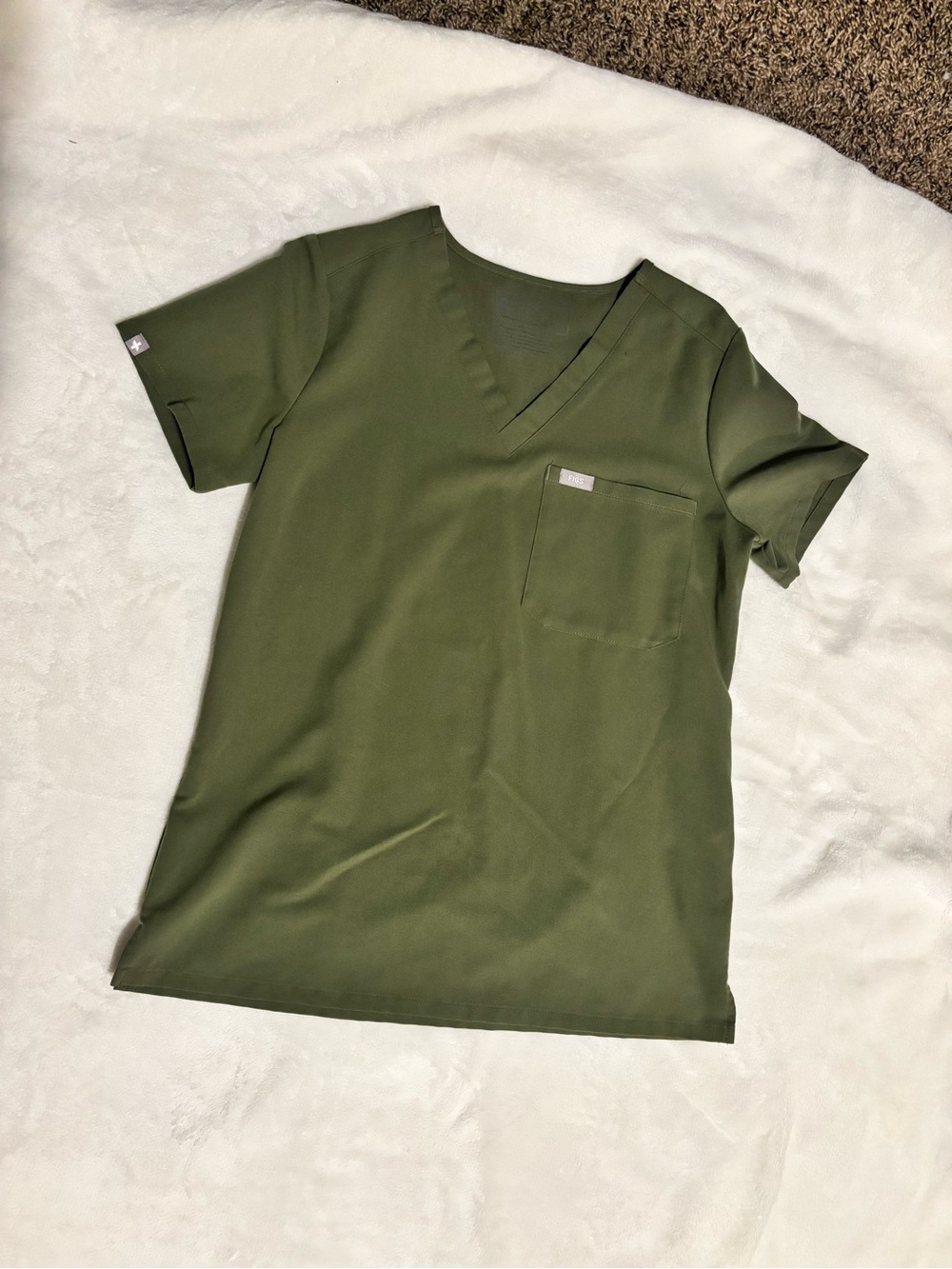 Figs Olive Green Track Joggers Catrina top - Picture 3 of 7